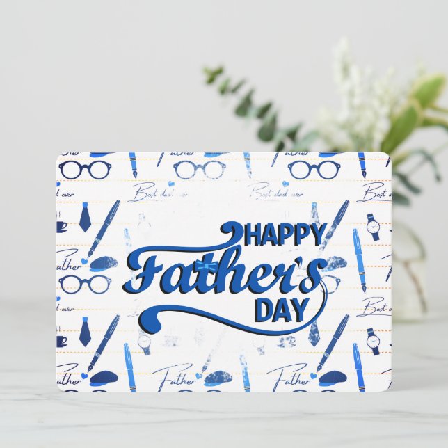 Invitación Mejor Papá, Feliz Día del Padre (Anverso de pie)