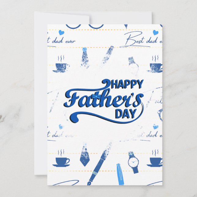 Invitación Mejor Papá, Feliz Día del Padre (Anverso)