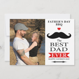 Invitación Mejor Papá Hasta Los Padres Día BBQ Añadir Mustach