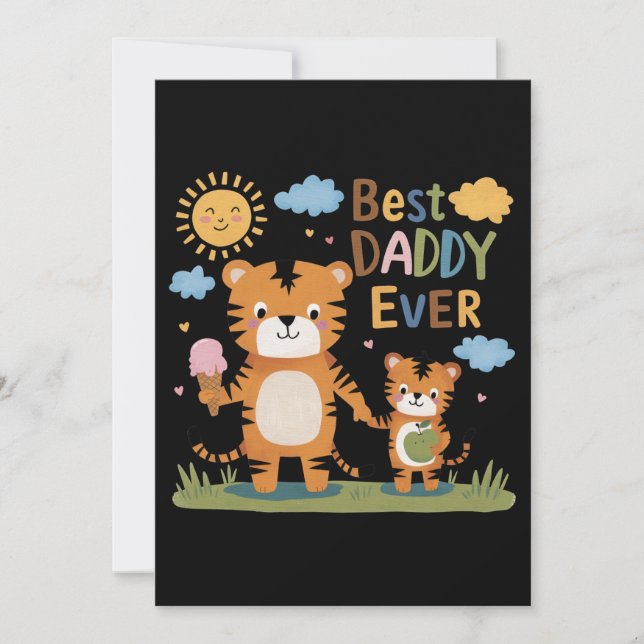 Invitación Mejor papá león de todos los tiempos (Anverso)