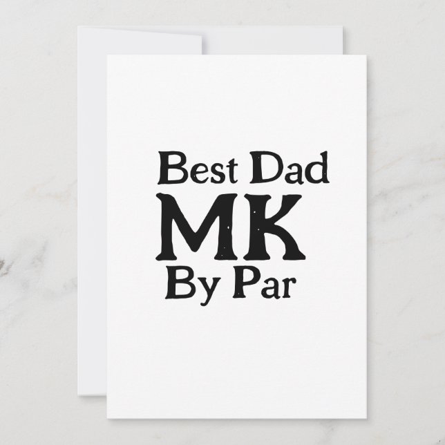 Invitación Mejor papá por par monograma simple rusti del día  (Anverso)