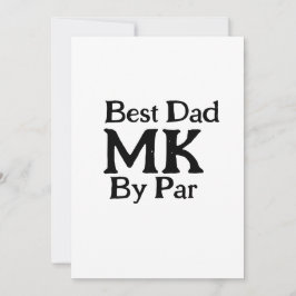 Invitación Mejor papá por par monograma simple rusti del día 