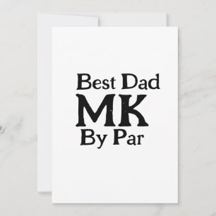 Invitación Mejor papá por par monograma simple rusti del día 