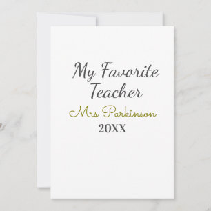 Invitación Mejor profesor que nunca añada un nombre de fecha
