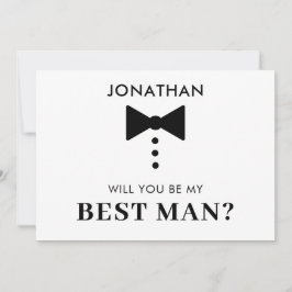 Invitación Mejor propuesta de hombre personalizada Tuxedo mod