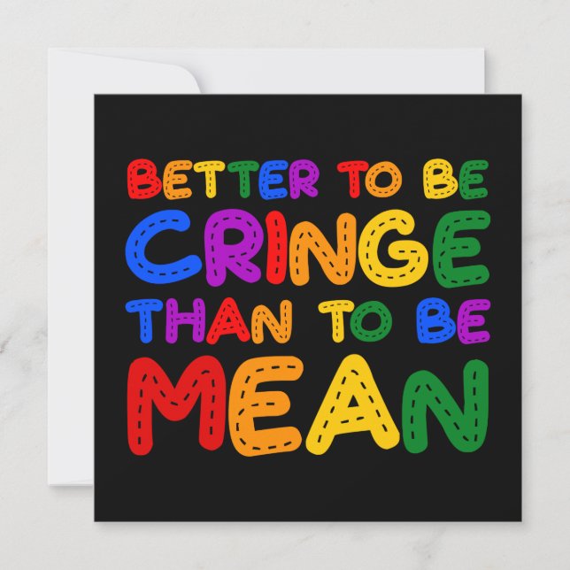 Invitación Mejor ser despectivo que ser mezquino (Anverso)