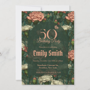 Invitación Mejor sorpresa de cumpleaños con encanto de clavel