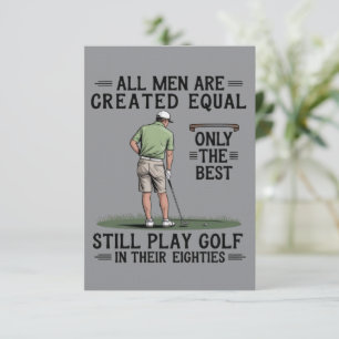 Invitación Mejores hombres juegan golf ochentas divertido gol