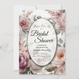 Invitación Melancolía floral suave de Rubor y Serenade Rosa