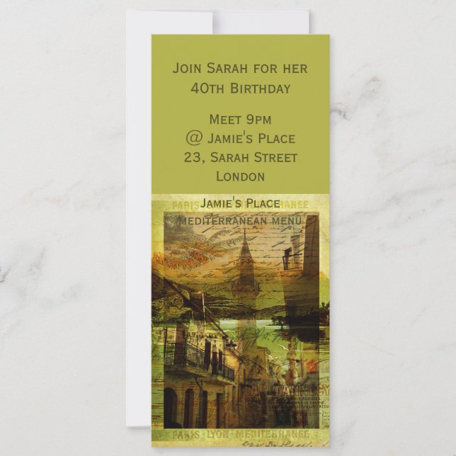 Invitación Mélange Mediterráneo (Anverso)