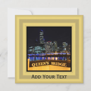 Invitación Melbourne Australia CBD enciende el puente de la R