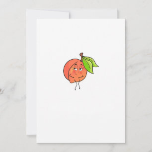 Invitación Melocotón, mejillas dulces, tema de frutas