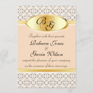 Invitación Melocotones y colección poner crema de la boda