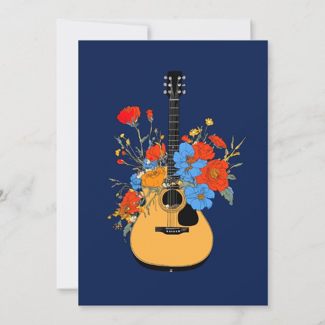Invitación Melodía floreciendo (Anverso)