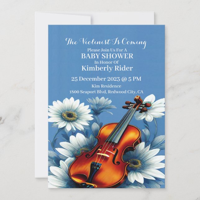 Invitación Melodías en flor (Anverso)