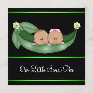 Invitación Melodías Verdes En Un Pod Revelación De Género Afr