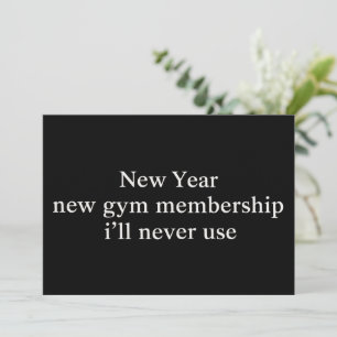 Invitación Membresía Divertida de Año Nuevo en el Gimnasio Hu