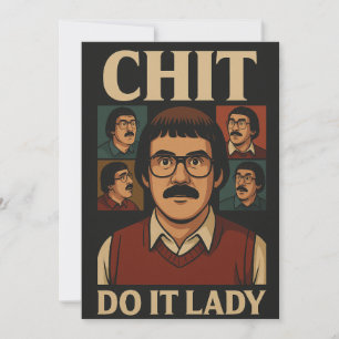 Invitación Meme de Do It Lady – Diseño divertido con cita ret