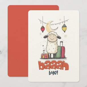 Invitación Meme de Eid oveja divertida LOLL HAHA   ¡Adiós Baa