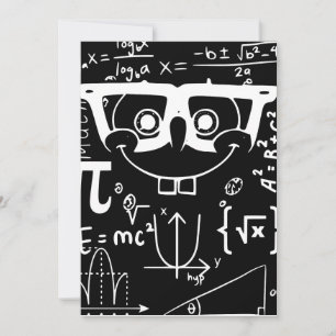 Invitación meme divertido de bromas de matemáticas con cara f