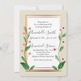 Invitación Memoria de amor SOFISTICADA MODERNA