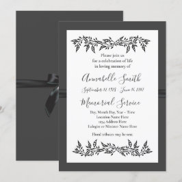 Invitación Memoria de amor SOFISTICADA MODERNA