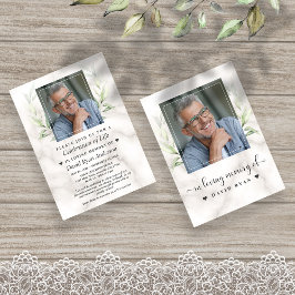 Invitación Memorial conmemorativo del funeral de Laurel