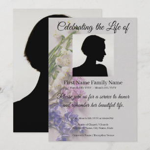 Invitación memorial de flores