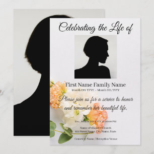 Invitación memorial de flores