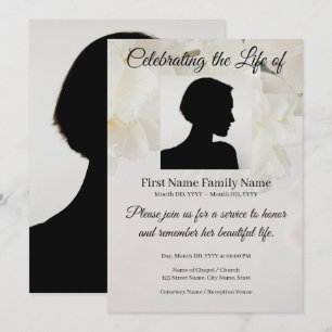 Invitación memorial de flores