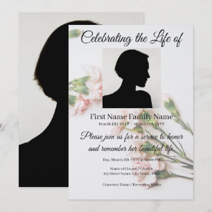 Invitación memorial de flores