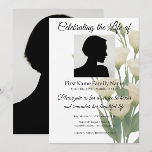 Invitación memorial de flores