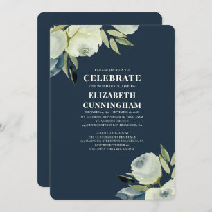 Invitación Memorial floral acuático moderno