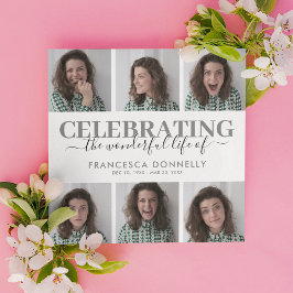 Invitación Memorial Fúnebre de 6 Fotos