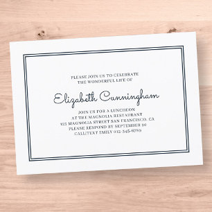 Invitación Memorial Funeral Modern and Simple Elegant