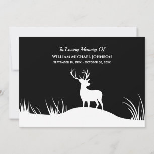 Invitación Memorial funerario de Deer en recuerdo amoroso