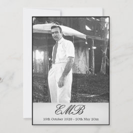 Invitación Memorial funerario simple foto