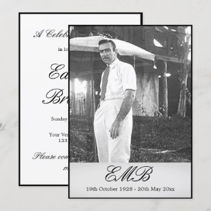 Invitación Memorial funerario simple foto