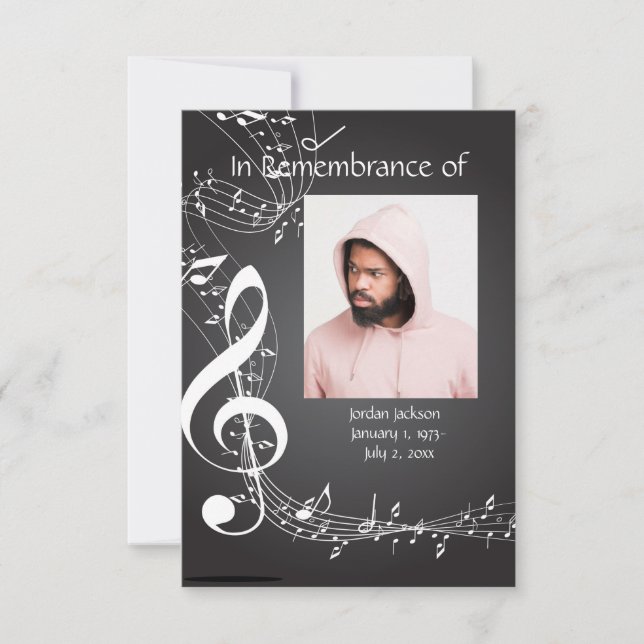 Invitación Memorial Service Invitar a Personalizado de notas  (Anverso)