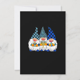 Invitación Menorá judía tres gnomos Feliz Janucá gnomo H