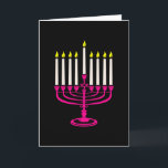Invitación menorah hanukkah purim<br><div class="desc">"menorah rosa caliente hanukkah ", "hanukkah rosa",  "menorah rosa",  "hanukkah menorah",  menorah,  "feliz hanukkah",  channukah,  hannukah,  Hanukkah,  "vacaciones judías"</div>
