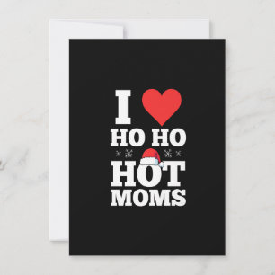 Invitación Mens I ho ho hot Moms Santa Hat Xmas Premium