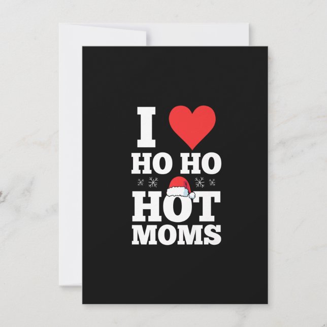 Invitación Mens I ho ho hot Moms Santa Hat Xmas Premium remai (Anverso)