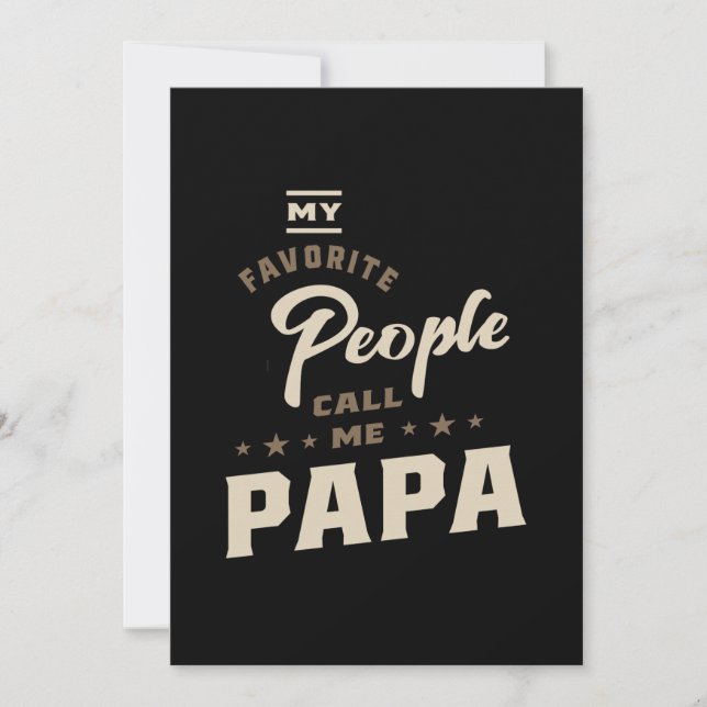Invitación Mens Mi gente favorita me llama regalo de papá (Anverso)