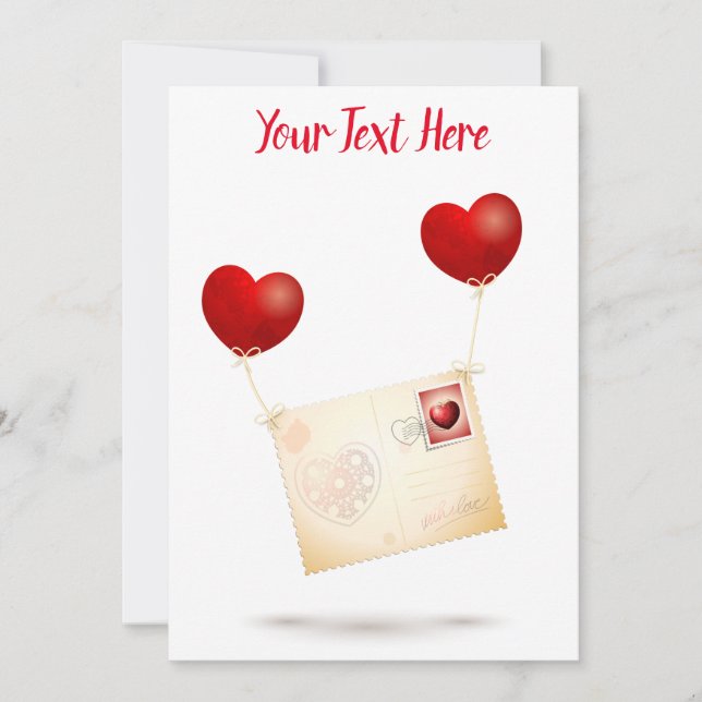 Invitación Mensaje de amor (Anverso)