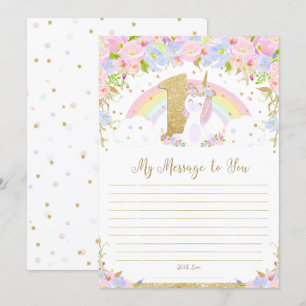 Invitación Mensaje De Cápsula De Tiempo Unicorn Para Usted Ta