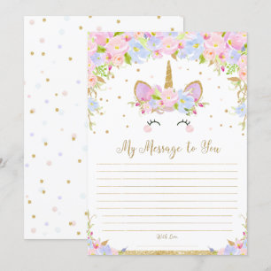 Invitación Mensaje De Cápsula De Tiempo Unicorn Para Usted Ta