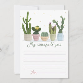 Invitación Mensaje de Cápsula del Tiempo de Cactus para Ti