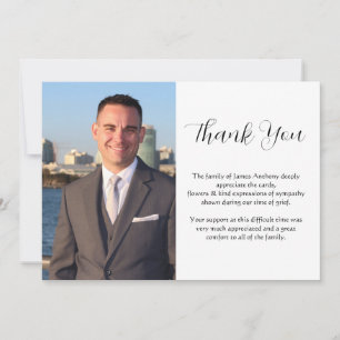 Invitación Mensaje de foto conmemorativo funeral muerte Graci