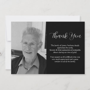 Invitación Mensaje de Foto Memorial Funeral Muerte Gracias